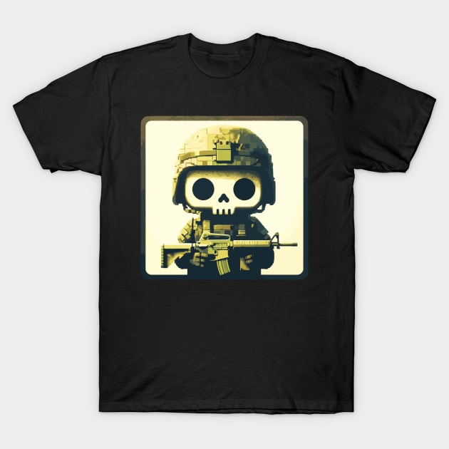 Kawaii pixel ghost soldier T-Shirt by TomFrontierArt